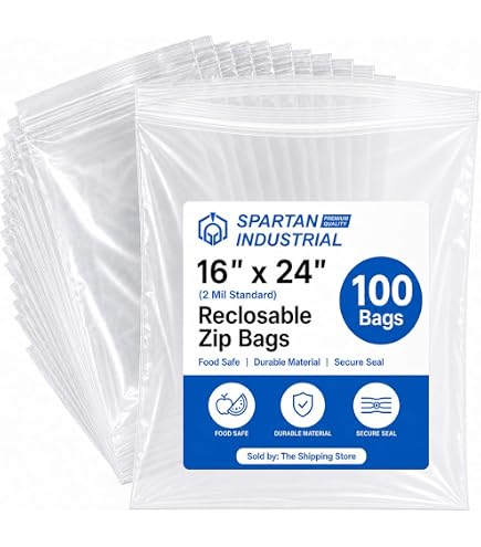 Amazon.com: 12” X 18” (100 Count) 2 Mil Clear Reclosable Zip