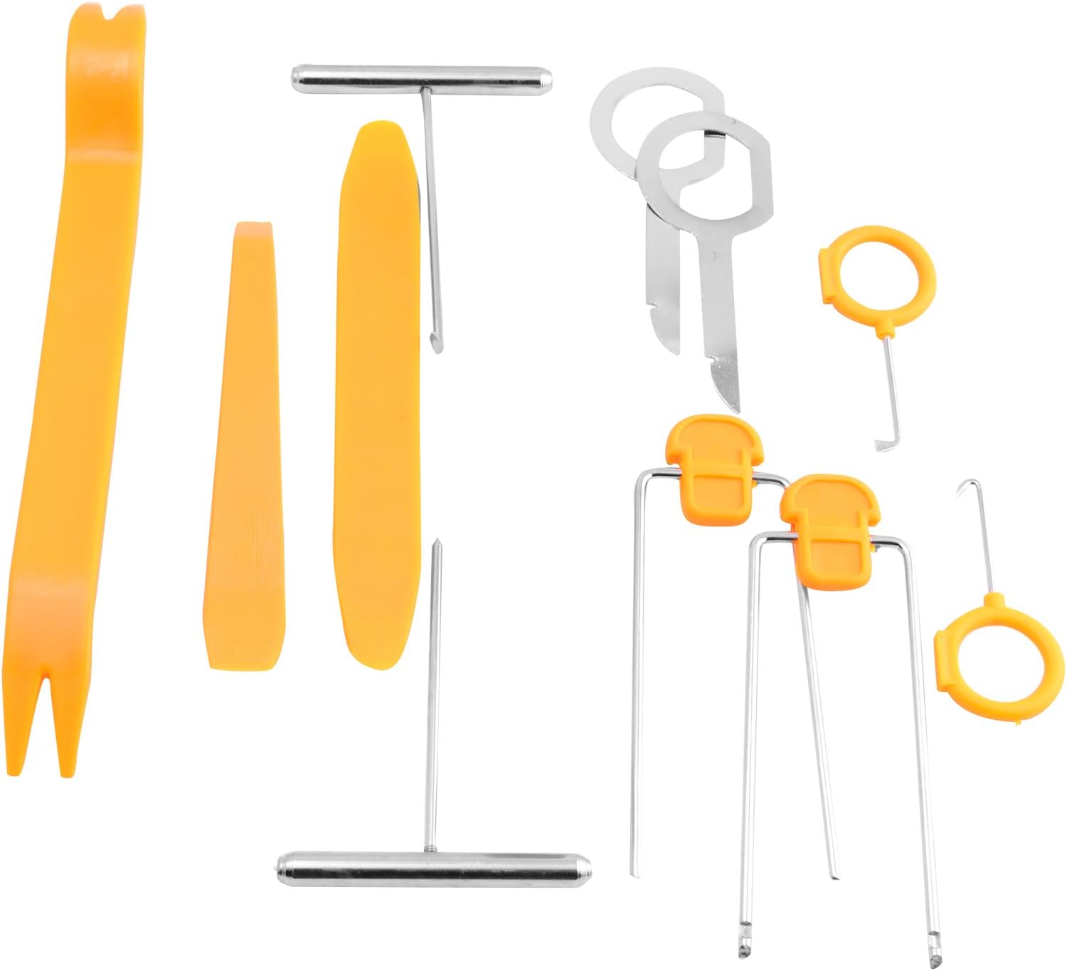 JacobsParts 12pc Car Stereo Pry Tool Kit for Door Trim Dash Panel Removal Audio Installation