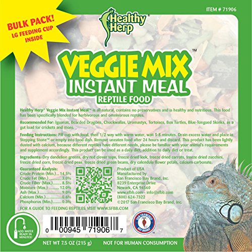 Healthy Herp Veggie Mix Instant Meal Bulk 7.5-Ounce (212.63 Grams) Jar - Thumbnail 2