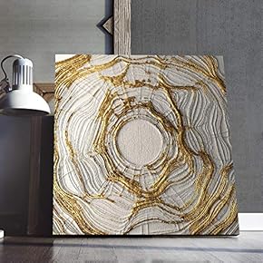 Professional Creation Incredible Portrait Gold Abstract Painting Artwork for Home Framed