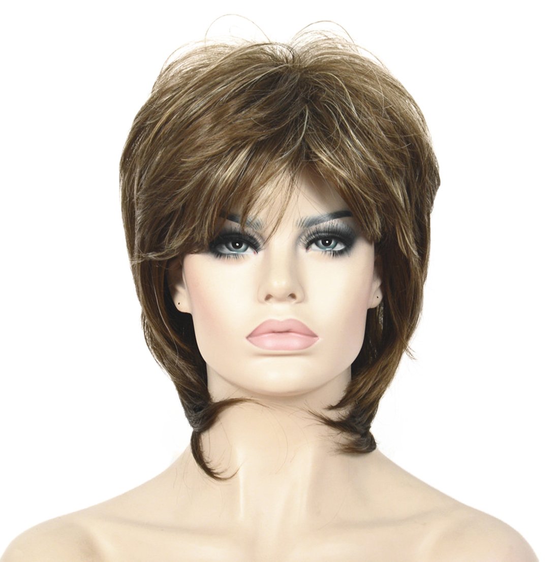 Lydell Short Length Layered Shaggy Full Synthetic Wig (12TT26)