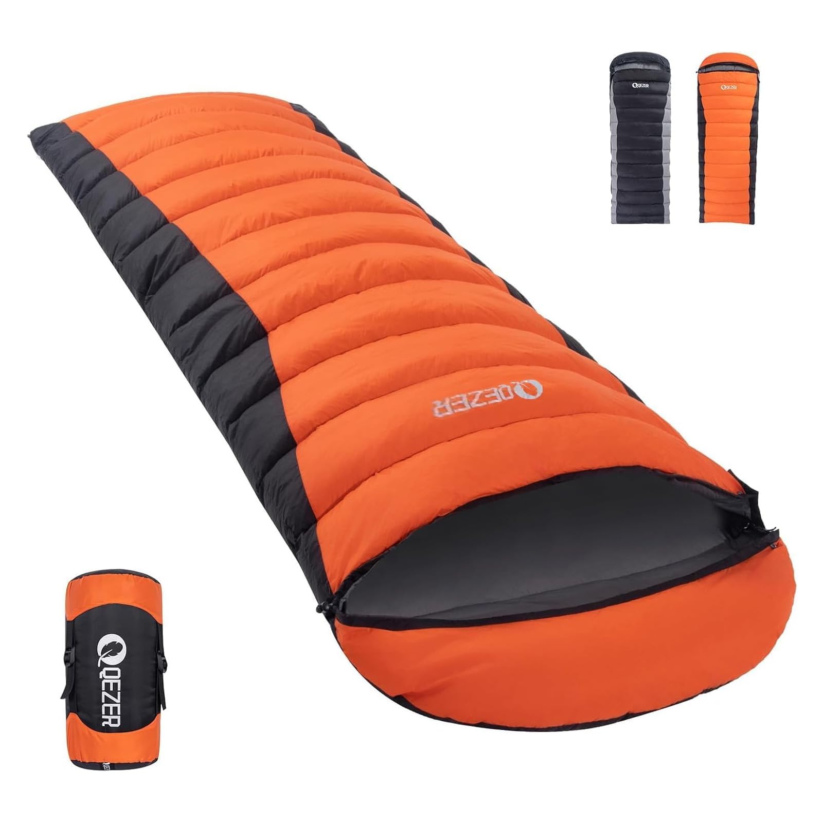 Photo 1 of ****SIMILAR ITEM****
QEZER Down Sleeping Bag for Adults 600 Fill Power Cold Weather Sleeping Bag Ultralight with Compression Sack for Backpacking, Camping, Hiking