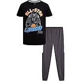 Pro Athlete Boys Pant Set - 2 Piece Tracksuit with Short Sleeve Graphic Tee and Tricot Jogger Sweatpants for Boys (8-16)