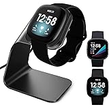 ZEBRE Charger Compatible with Fitbit Sense/Versa 3, Premium Aluminum Alloy Charging Cable Charger Dock for Versa 3 Smartwatch