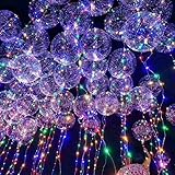 ElementDigital LED Balloon Light Up Transparent Balloons LED Multi Light for Christmas Birthday Cub Wedding and Party Battery 18 inch 10 pcs
