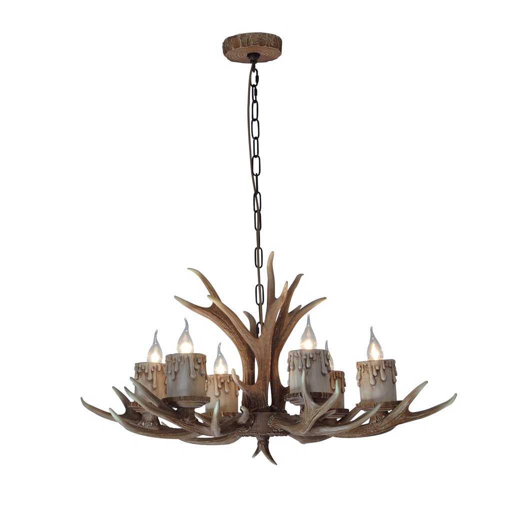 & Perfect ** - Antlers vintage Style resina 6 candelabros de luz
