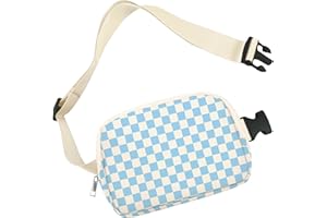 Aganmi Trendy Plaid Small Crossbody Bags Waist Fanny Pack with Adjustable Strap Personalized Belt Bag Cross Body Travel Everywhere Chest Pouch Preppy Bum Hip Purse Gift for Women Teen Girls (Plaid)