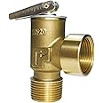 LECLOC 30 psi Pressure Relief Valve, Use for Hot Water and Cold Water System, Max 510,000 BTU Heater Boiler Relief Valve, Thickened Brass Body with Stainless Steel Pressure Spring, 3/4" NPT Connection