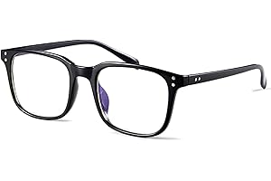 Effnny Blue Light Blocking Glasses Anti Eyestrain Filter UV Square Eyeglasses Frame Computer Gaming Eyewear For Men Women