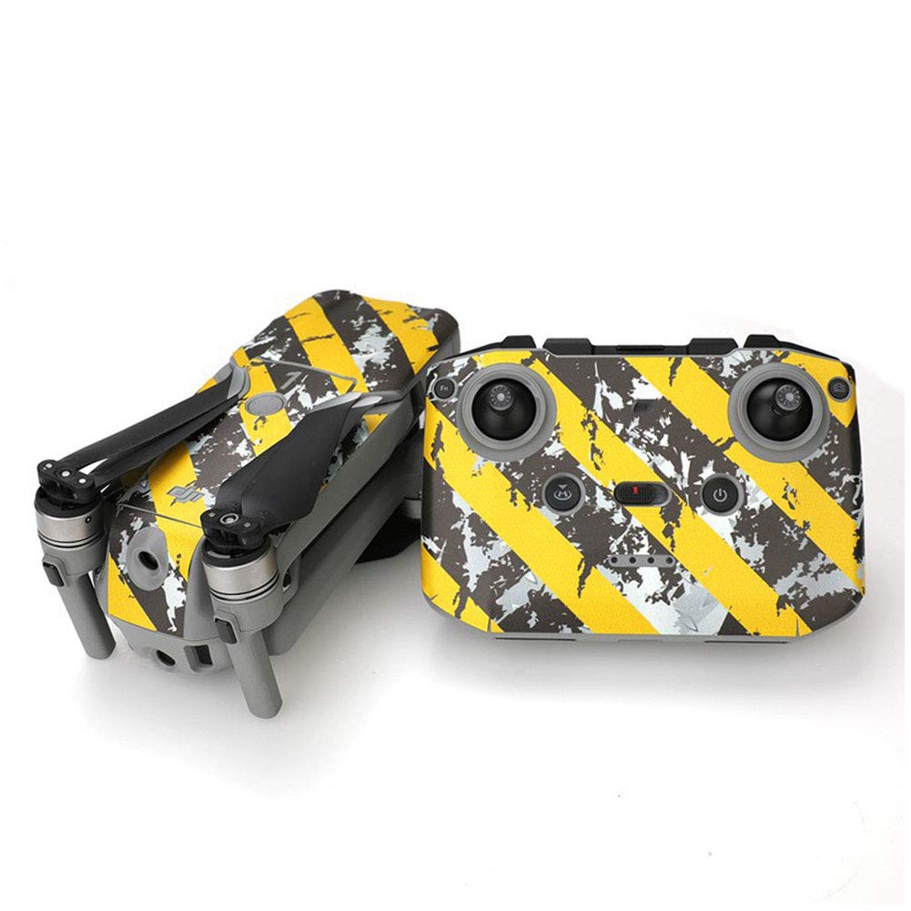 ningdeCK Drone Skin Sticker Battery No Trace Reusable Proof Protective Removable DIY Controller Full Cover Colorful Graffiti Style for DJI Mavic Air 2(SL)