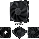 upHere 120mm Silent Case Fan 3 Pack Ultra Quiet High Airflow 12BK3-3 view 2