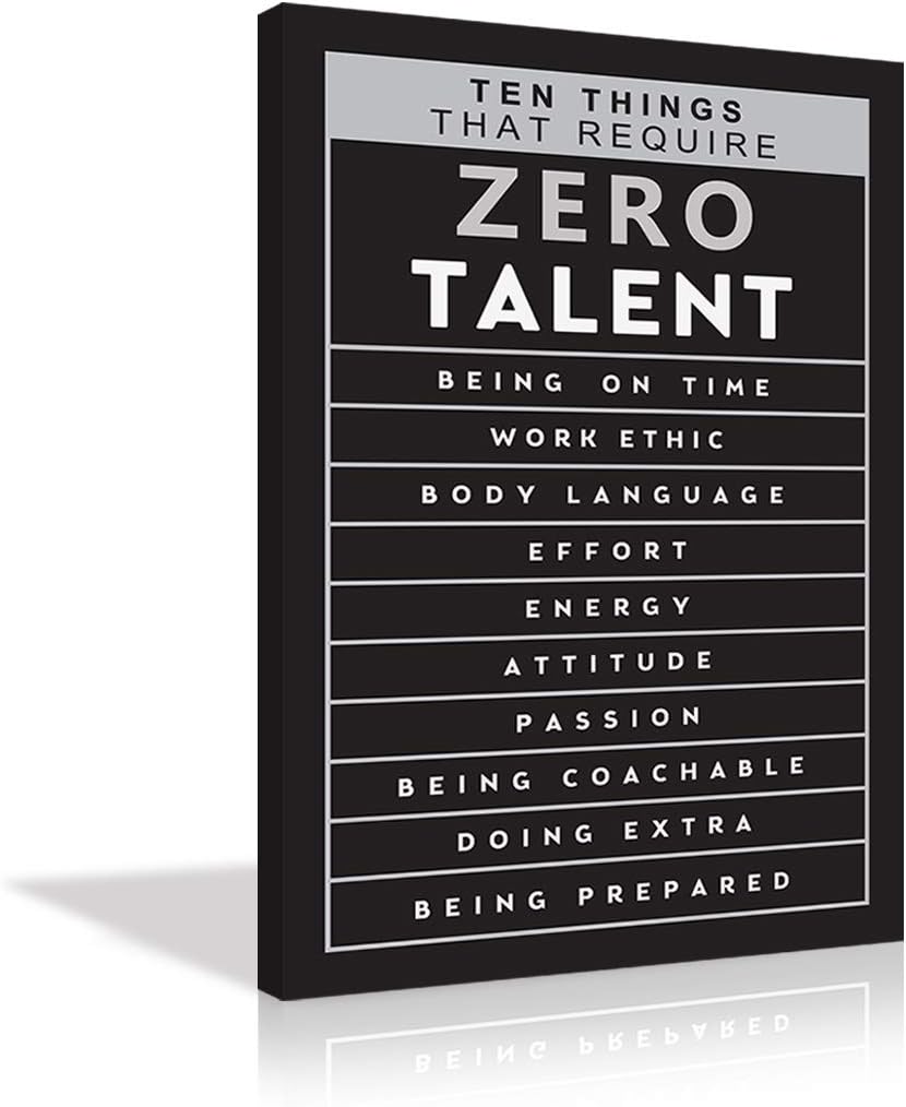 Giclee Business Wall Art Office Motivational Sign with Easel Backer Stand Inspirational Wall Decor Framed to Hang