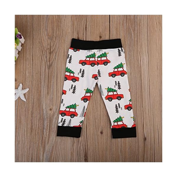 2Pcs Baby Boys Long Sleeve Letter Romper T-Shirt Pants Christmas Cotton Pajama Outfits Set - Image 4