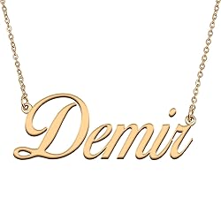 HUAN XUN Customized Custom Simple Any Name Necklace