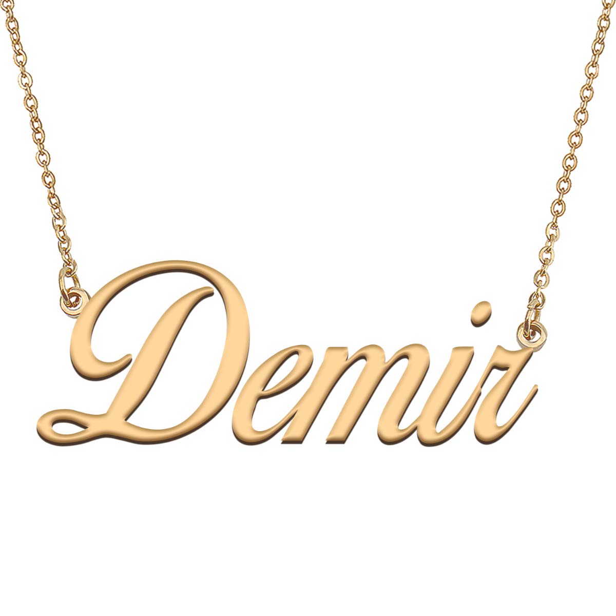 HUAN XUN Customized Custom Simple Any Name Necklace