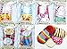 BSLINO® 5 Pairs 6-18 Months Cute Newborn Baby Girls Toddler Anti Slip Skid Slipper Foot Socks + Gift Bag + Gift Card, Stripes No-Show Crew Boat Socks Footsocks Sneakers, Length 9-15cm/3.54-5.9inch