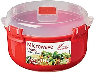 Sistema Microwave Rundbehälter, 915 ml, rot/transparent