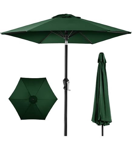 Best Choice Products 10ft Outdoor Patio Umbrella, Outdoor Table Umbrella, Yard Umbrella, Market Umbrella with 6 Sturdy Ribs, Push Button, Tilt and Crank