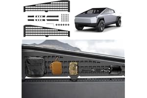 Tlyard 2 PCS Molle Side Panels for Tesla Cybertruck 2024 2025 Aluminum Alloy Material Cybertruck Molle Panels with 8 Straps to Mount Things for Cybertruck Accessories 42 Inch