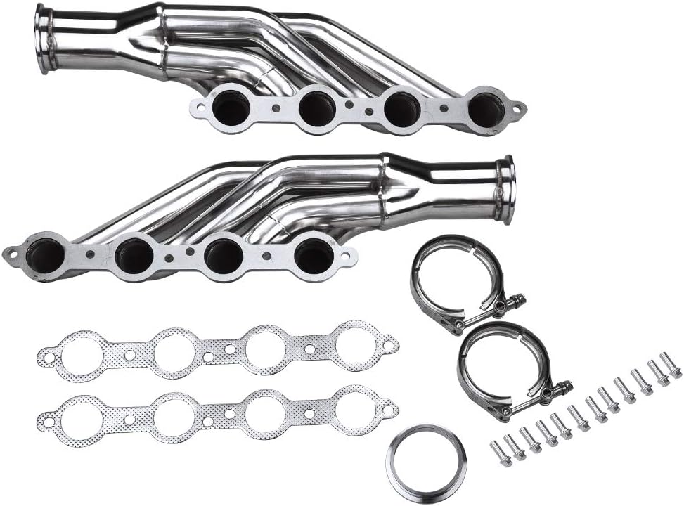 Exhaust Manifold Header Facaimo Stainless Exhaust Manifold Kit For 97-14 Chevy Small Block V8 Ls1/Ls2/Ls3/Ls6 Lsx Turbo
