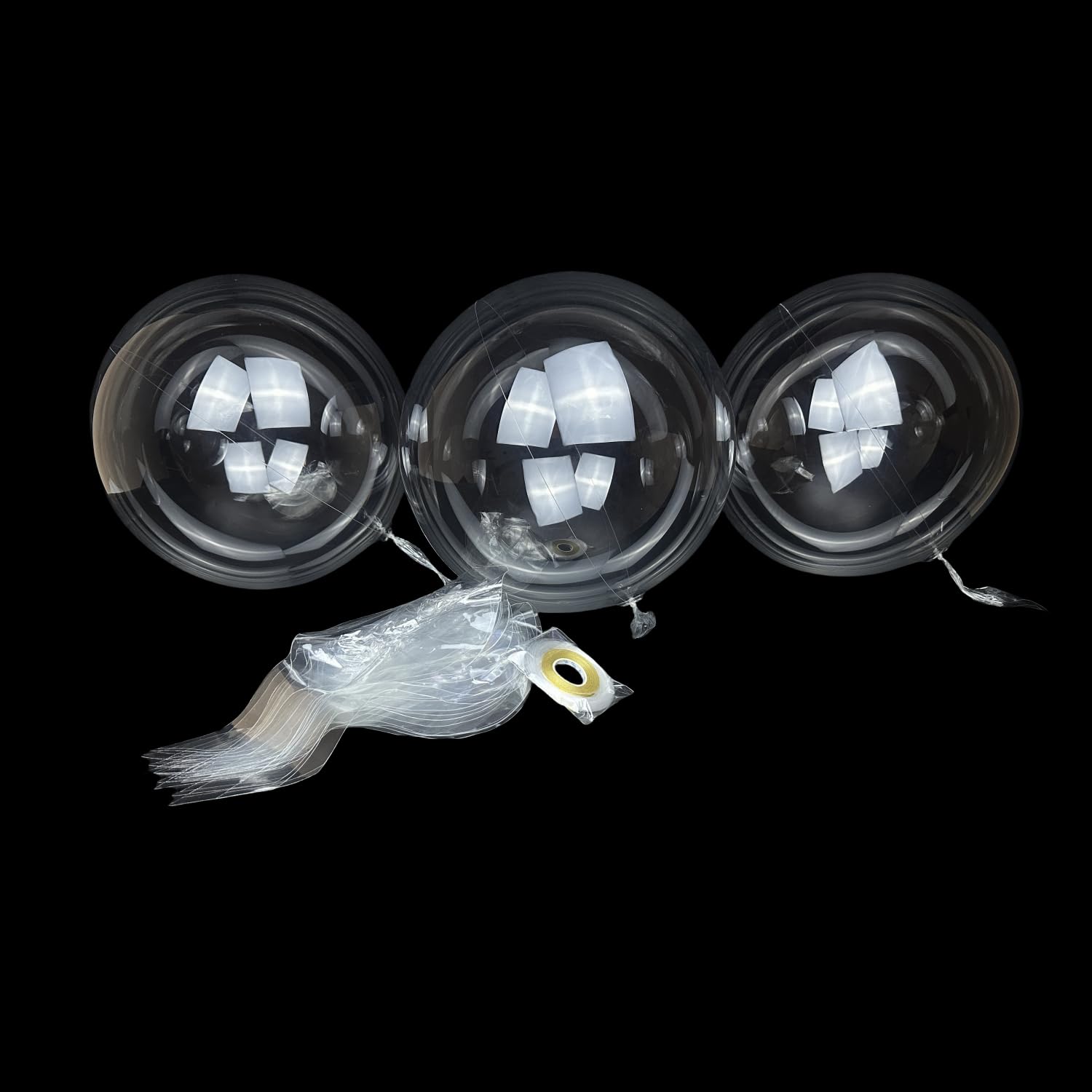 Photo 1 of 18 Inch Clear Balloons, 25 Pcs bobo Balloons Pre Stretched, Latex Free Bubble Balloons with Strings for Birthday Wedding Valentine’s Day Party Decoration