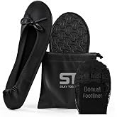 Silky Toes Foldable Flats for Women, Ballet Shoes for Wedding &amp;Travel | Emergency Compact Flats for Parties, Events, Office &amp; Rainy Days | Fits in Purse | Comfortable Cushioned Insole