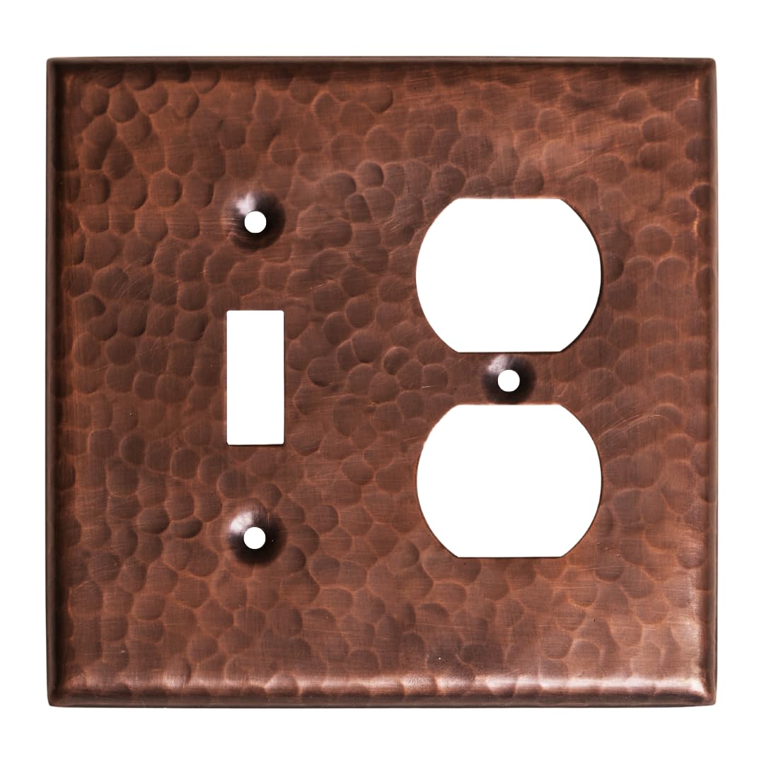 Monarch Pure Copper Hammered Single Switch/Duplex Wall Plate/Switch Plate