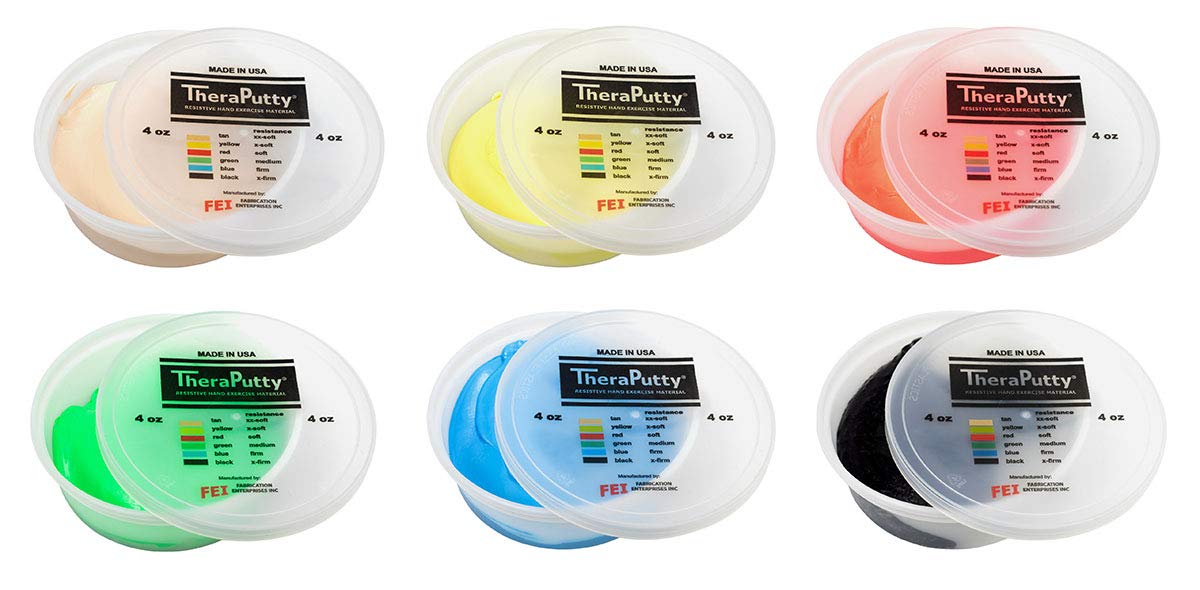 CanDo Theraputty - Therapy Plasticine - 113 g - 6-piece set