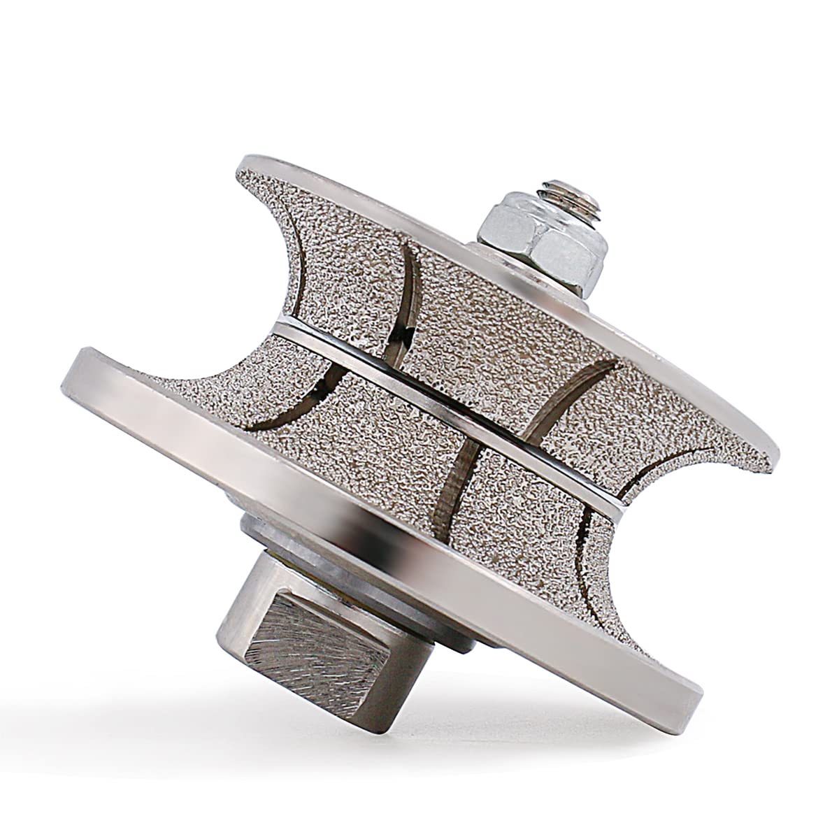 HOMESOM V30 Full Bullnose Diamond Hand Profiler,Vacuum Brazed Router Bit Wet Use for Hand Tool Granite Marble Grinding with Thread M14