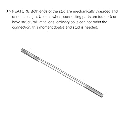 METALLIXITY Double Ended Stud Screws