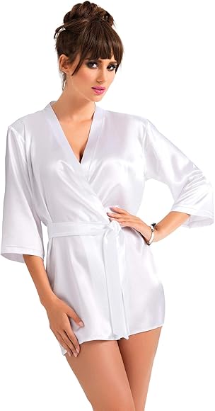white satin dressing gown uk