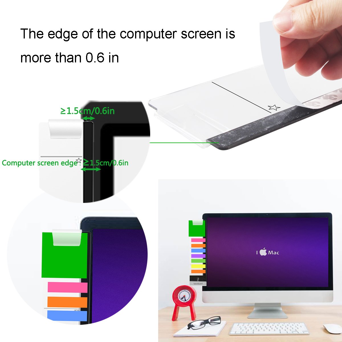Monitor Memo Board Computer Monitor Sticky Note Holder Phone