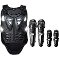 Motorcycle Accessories , Elbow Knee Pads and Chest Protector Motocross Gear for Men and Women, Dirt Bike Gear Chest Armor, Back Protection Riding Protective Gear Motorcycle Vest