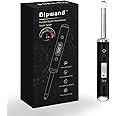 Dipwand Temperature Reader, with 2.1 inch Long Probe Sensor | Portable Travel Thermometer | Color Coded LCD Display (Black)