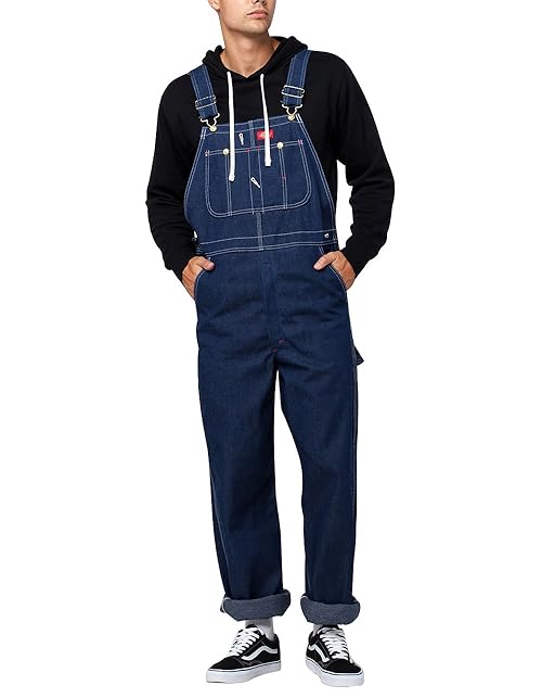 Dickies Mens Big-Tall Bib Overalls and Coveralls Workwear Apparel, Indigo Rigid, 46W x 32L US