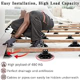 Adjustable Decking Pedestal 30-60mm Pack of 10 Riser/Shed Foot 480kg view 5