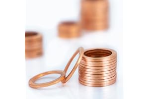 20Pcs M14 Oil Drain Plug Gasket, Copper Crush Washer, Seal Ring by KeeRoarin