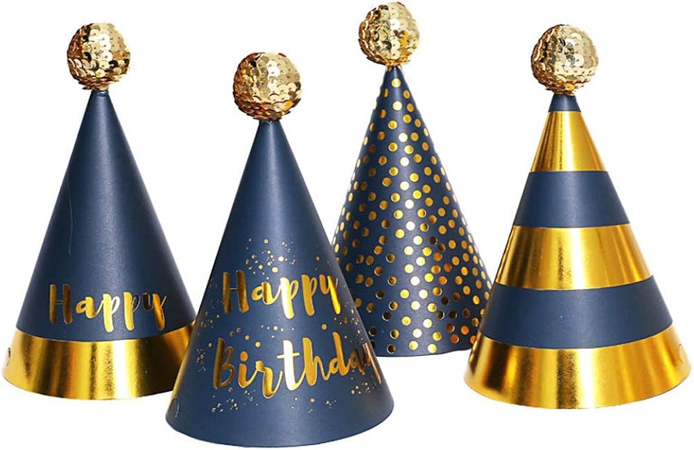 12PCS Happy Birthday Party Hats Cute Hats Kids Hats Unisex Adult Size Fancy Dress Party Hats …: Clothing