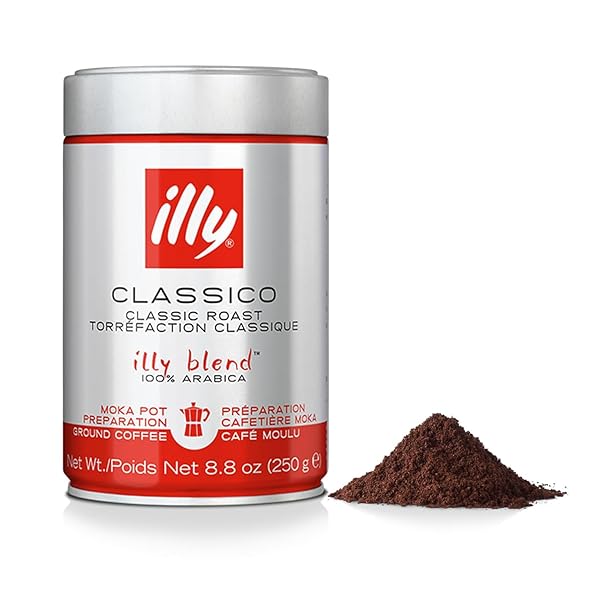 ILLY GROUND COFFEE MOKA – 100% ARABICA FLAVORED...