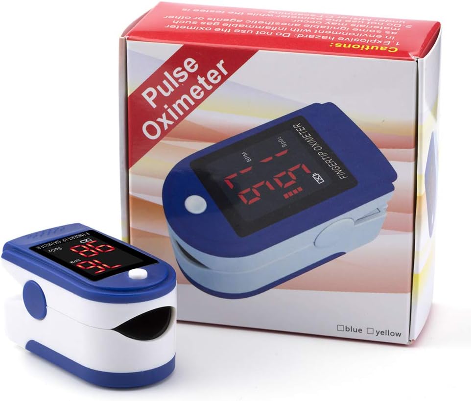 Fingertip Pulse Oximeter, Portable Blood Oxygen Saturation Monitor with Rotatable OLED Screen Display