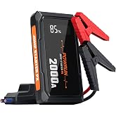 Powrun P-X Jump Starter, 2000A Portable Jump Box - Car Jump Starter Battery Pack for up to 6.0L Gas and 5.0L Diesel Engines, 12V Battery Jump Starter with Carry Bag