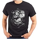 Popeye Anchor Tattoo Muscle Flex Graphic T Shirt Men or Women