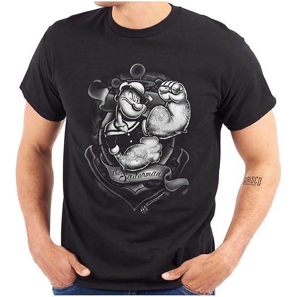 POPEYE “ARMED & LOADED” Tシャツ Popeye - These Guns are Loaded T-Shirt Blue : Amazon.co.uk