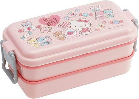 Amazon スケーター 弁当箱 ホーロー風 ランチボックス 2段 弁当箱 キティ Kt もふもふ タイニーチャム サンリオ 660ml 660ml Penw7 弁当箱 オンライン通販