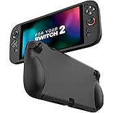 Moko Silicone Protective Case for Nintendo Switch 2 (2025) - Soft Flexible Skin Cover | Ergonomic Grip, Shock-Absorption & Anti-Scratch, Black (Non-Dockable)