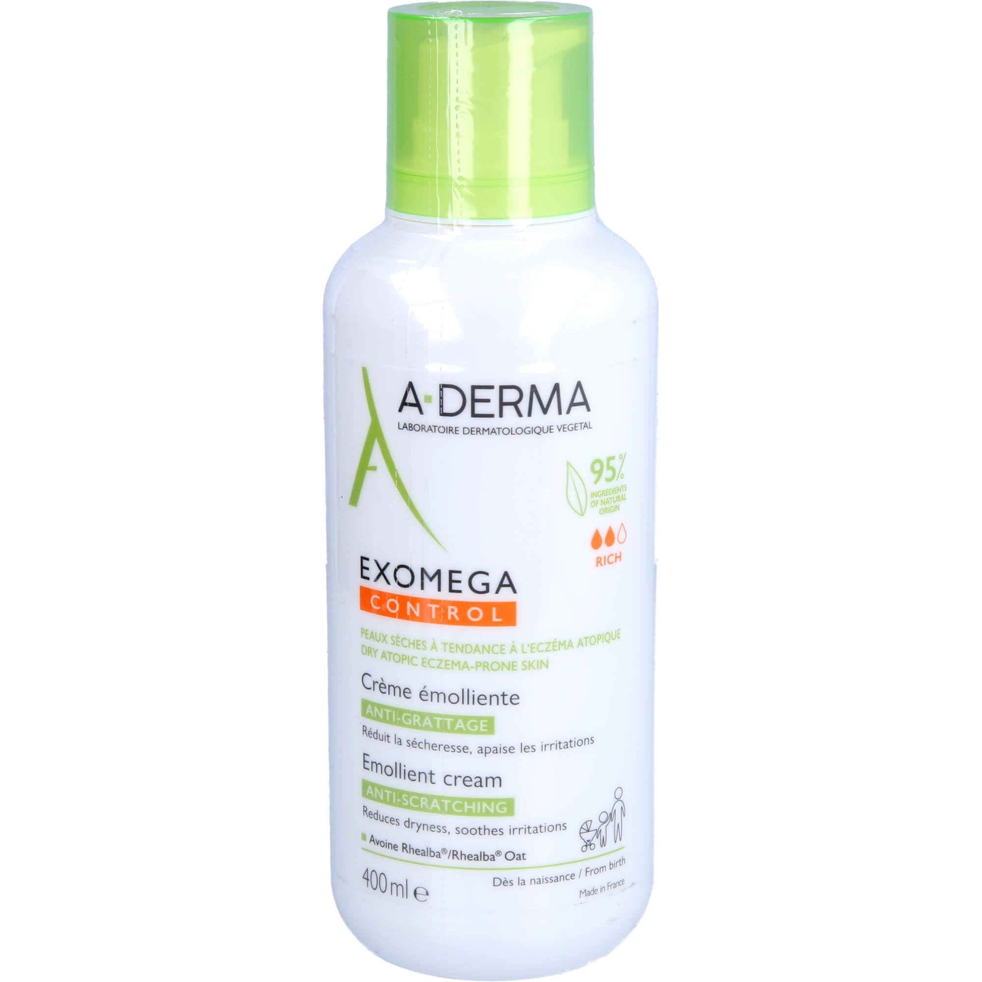 A-DERMA Exomega Control Emollient Cream Anti-Scratching 400ml