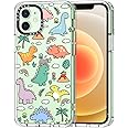 MOSNOVO Case for iPhone 12 & iPhone 12 Pro, [Buffertech 6.6ft Military-Grade Drop Protection] [Anti Peel Off Tech] Clear TPU Bumper Phone Case Cover Design - Dinosaur Land