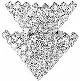 FUTIMELY Shiny Rhinestone Ring for Women Bohemian Thick Big Elliptical Geometry Ring Adjustable Crystal Band Ring Wedding Party Prom Ring for Women (Silver Arrow)