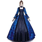 Medieval Queen Vitorian Dress Gothic Lace Bell Sleeve Ball Gown Renaissance Royal Fancy Masquerade Vampire Costume