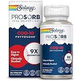 SOLARAY CoQ-10 Phytosome - 9X Absorption CoQ10 200mg - Easy-to-Digest Antioxidants Supplement - Vegan and Made Without Soy - 60-Day Guarantee - 30 Servings, 30 VegCaps
